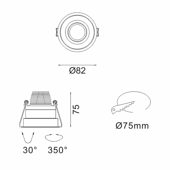 LED Ceiling Downlights - FS1083-06 - Dia