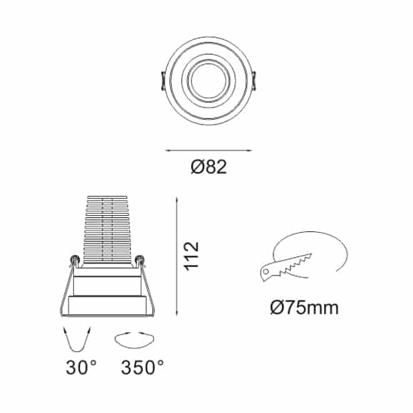 LED Ceiling Downlights - FS1083-13 - Dia