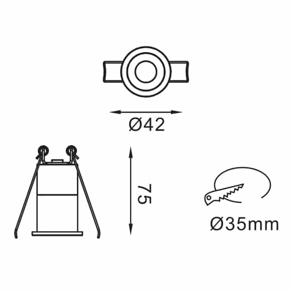 LED Ceiling Downlights - FS5040-02 - Dia