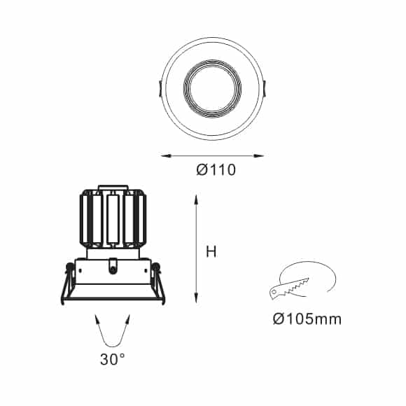 LED Ceiling Downlights - FS5073 - Dia