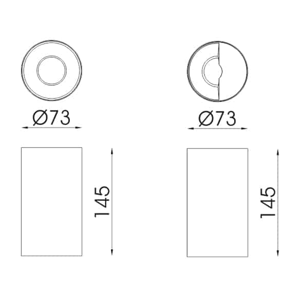 LED Surface Lights - FS3040-24 - Dia