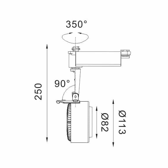 LED Track Light - FS4001-26 - Dia