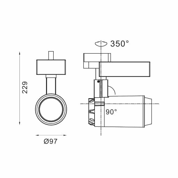 LED Track Light - FS4013-42 - Dia