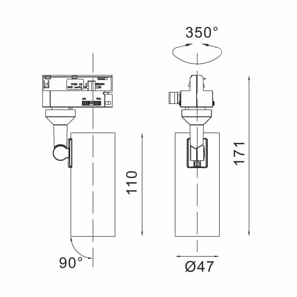 LED Track Light - FS4019-10 - Dia