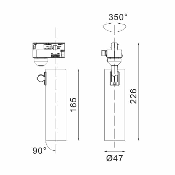 LED Track Light - FS4019-15 - Dia