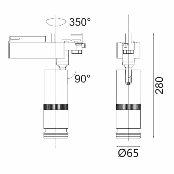 LED Track Light - FS4020-20 - Dia