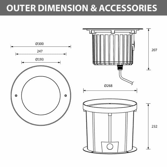 In-ground Light - GB2KFR1258 Dia