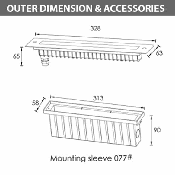 In-ground Wall washer - S2FL0657 Dia