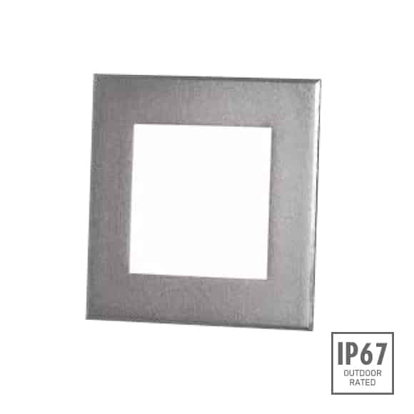 Square decking lights for outdoor patio deck lights, trex deck lighting, pool deck lighting systems and low voltage light fittings