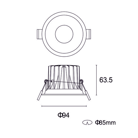 Dimension Anti Glare Down Light