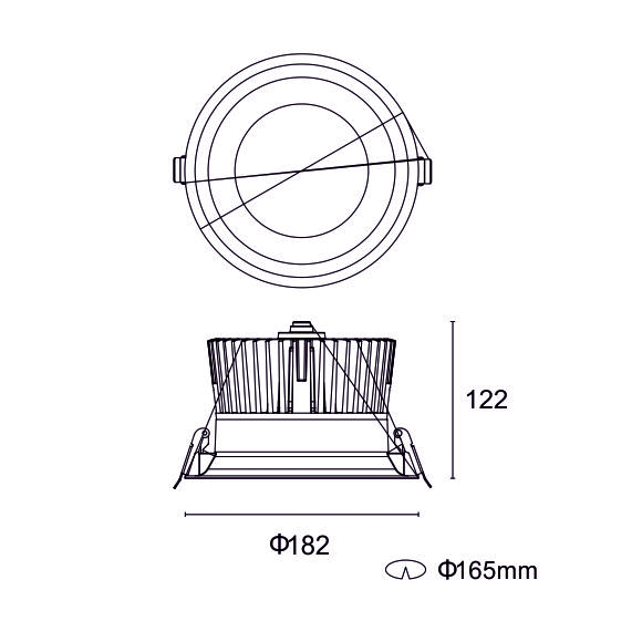 Dimension LED Recessed Down Light