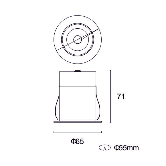 Dimension Anti Glare Down Light