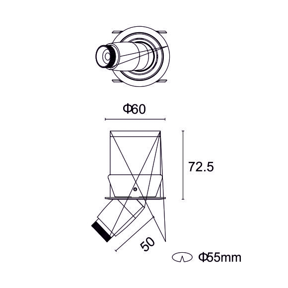 Dimension LED Adjustable Down Light