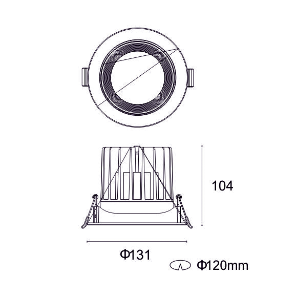 Dimension LED Recessed Down Light