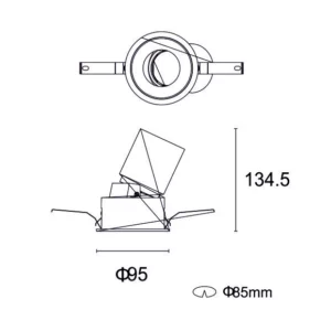 Dimension LED Adjustable Down Light