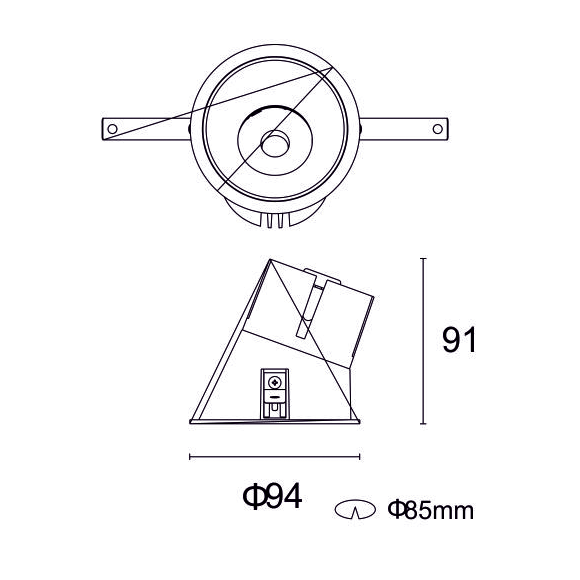 Dimension LED Recessed Down Light