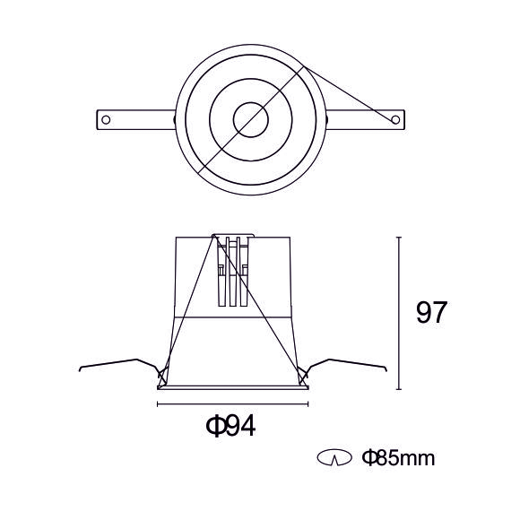 Dimension Anti Glare Down Light