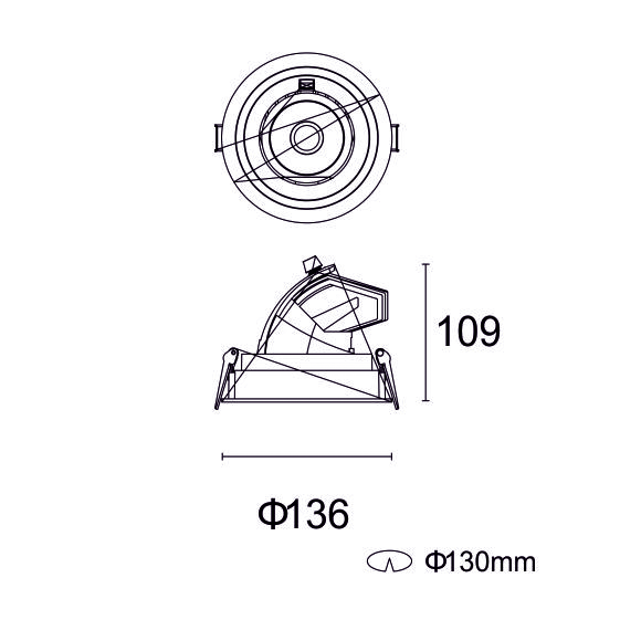 Dimension LED Adjustable Down Light